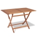 Conjunto de comedor de jardín 5 piezas madera maciza de teca
