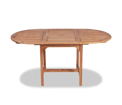 Mesa de jardín extensible madera teca maciza (110-160)x80x75cm