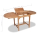 Mesa de jardín extensible madera teca maciza (110-160)x80x75cm