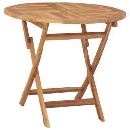 Mesa de jardín plegable madera de teca maciza 85x76 cm