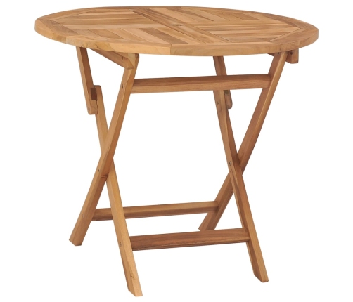 Mesa de jardín plegable madera de teca maciza 85x76 cm