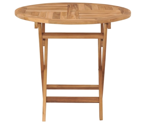 Mesa de jardín plegable madera de teca maciza 85x76 cm