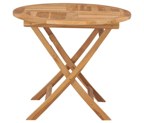 vidaXL Mesa de jardín plegable madera de teca maciza 85x76 cm