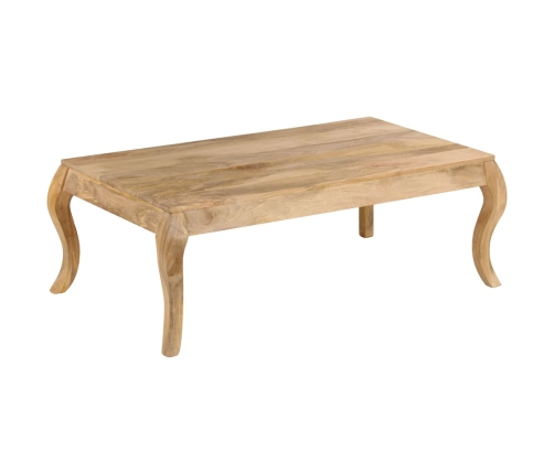 vidaXL Mesa de centro de madera de mango maciza 110x60x40 cm