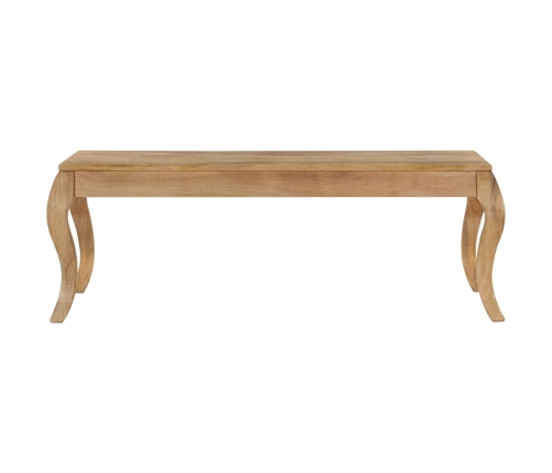 Mesa de centro de madera de mango maciza 116x66x41 cm