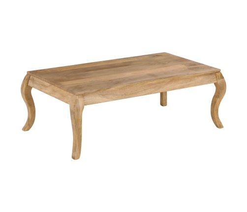 Mesa de centro de madera de mango maciza 110x60x40 cm