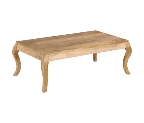 Mesa de centro de madera de mango maciza 116x66x41 cm