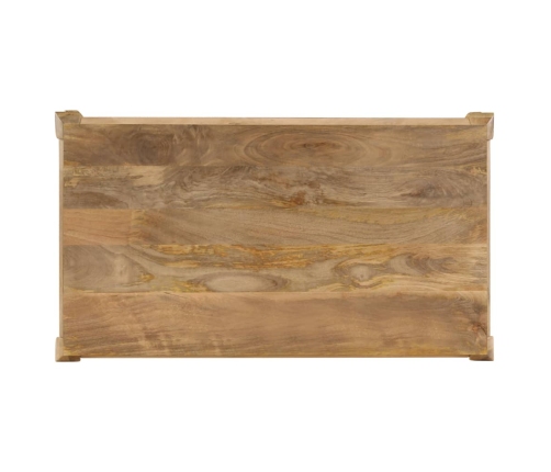 vidaXL Mesa de centro de madera de mango maciza 110x60x40 cm