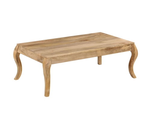 vidaXL Mesa de centro de madera de mango maciza 110x60x40 cm