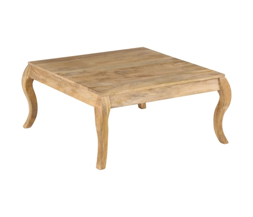 Mesa de centro de madera maciza de mango 80x80x40 cm