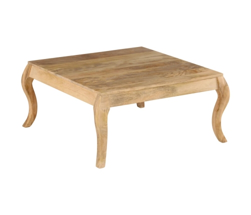 Mesa de centro de madera maciza de mango 80x80x40 cm