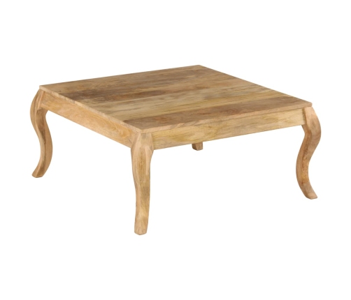 Mesa de centro de madera maciza de mango 80x80x40 cm