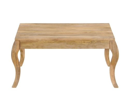 Mesa de centro de madera maciza de mango 80x80x40 cm