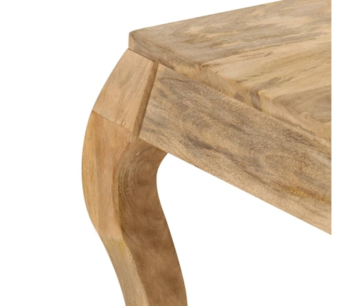 Mesa de centro de madera maciza de mango 80x80x40 cm