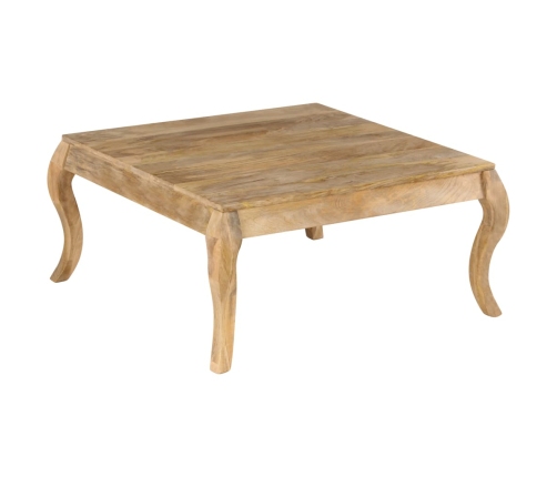 Mesa de centro de madera maciza de mango 80x80x40 cm