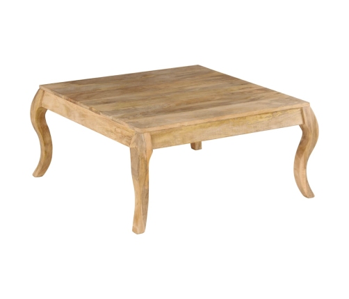 Mesa de centro de madera maciza de mango 80x80x40 cm