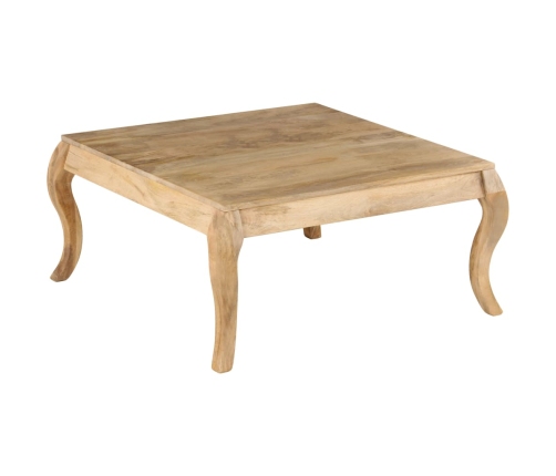 Mesa de centro de madera maciza de mango 80x80x40 cm