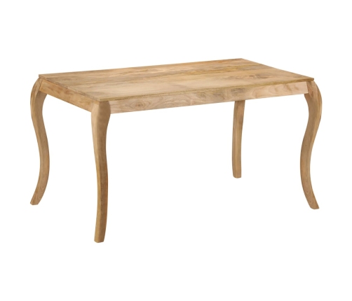 Mesa de comedor de madera maciza de mango 135x75x76 cm