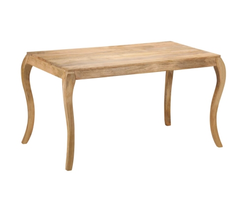 Mesa de comedor de madera maciza de mango 135x75x76 cm