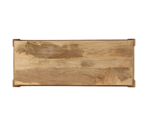 Mesa consola de madera maciza de mango 118x38x76 cm