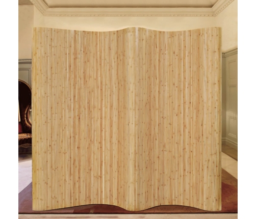 Biombo divisor de bambú natural 250x165 cm