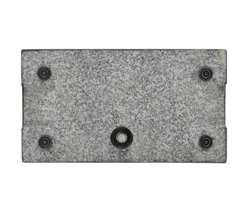 Base de sombrilla de granito rectangular negro 25 kg