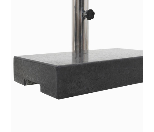 Base de sombrilla de granito rectangular negro 25 kg