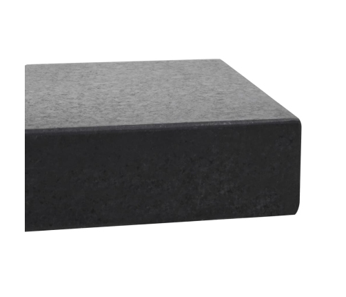 Base de sombrilla de granito rectangular negro 25 kg