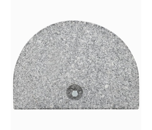 Base de sombrilla de granito semicircular gris 10 kg