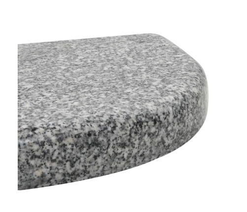 Base de sombrilla de granito semicircular gris 10 kg