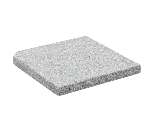 Base de peso de sombrilla de granito cuadrada gris 25 kg