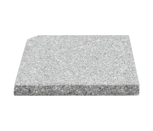 Base de peso de sombrilla de granito cuadrada gris 25 kg