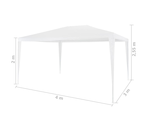 Carpa de fiesta blanca 3x4 m
