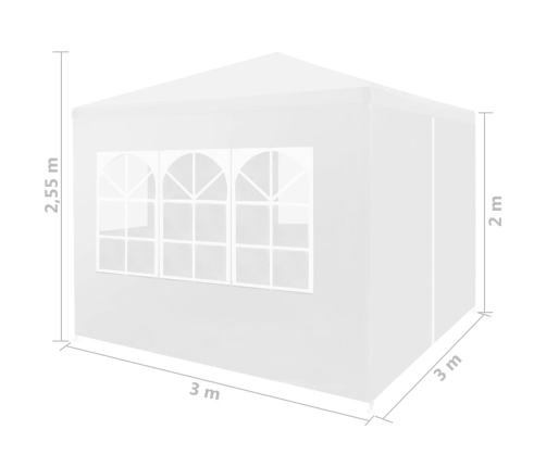 Carpa para celebraciones blanco 3x3 m