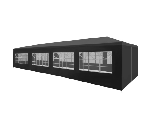Carpa para fiestas gris antracita 3x12 m