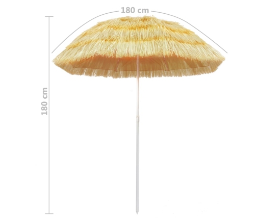 Sombrilla de playa estilo Hawaii natural 180 cm