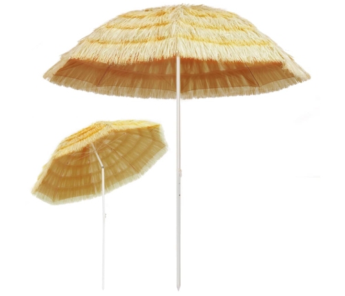 Sombrilla de playa estilo Hawaii natural 240 cm