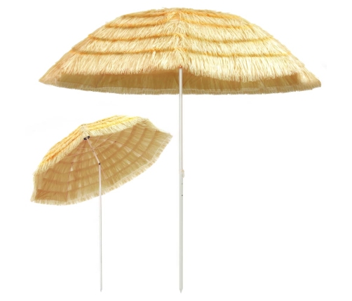 Sombrilla de playa estilo Hawaii natural 300 cm