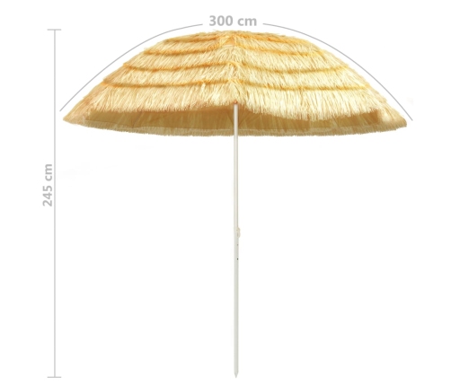 Sombrilla de playa estilo Hawaii natural 300 cm