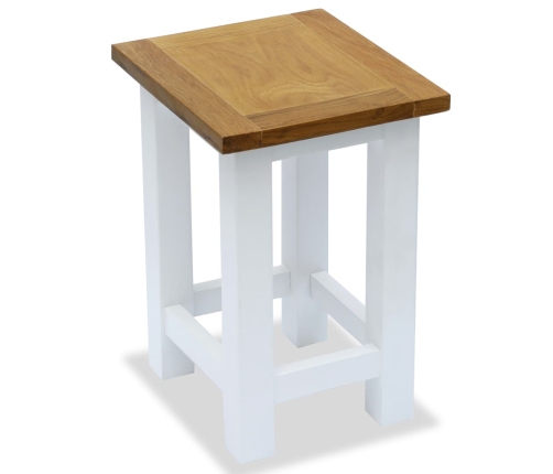 Mesa auxiliar de madera maciza de roble 27x24x37 cm