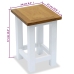 Mesa auxiliar de madera maciza de roble 27x24x37 cm