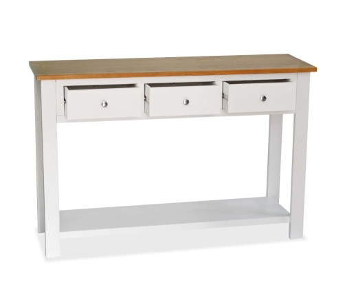 Mesa consola de madera de roble maciza 118x35x77 cm