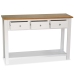 Mesa consola de madera de roble maciza 118x35x77 cm