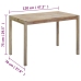 Mesa de comedor de madera maciza de acacia 120x70x75 cm