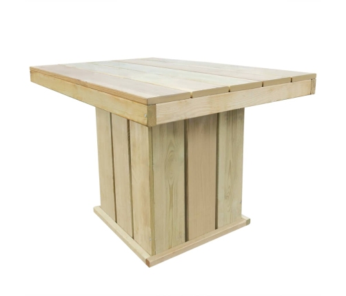 Mesa de jardín de madera de pino impregnada 110x75x74 cm