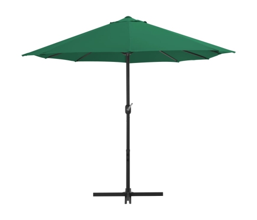 Sombrilla de jardín con palo de aluminio verde 460x270 cm