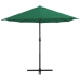 Sombrilla de jardín con palo de aluminio verde 460x270 cm