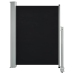 Toldo lateral retráctil para patio 100x300 cm negro