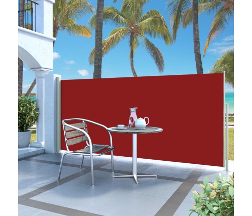 Toldo lateral retráctil 140x300 cm rojo