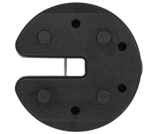 Placas de peso para cenador 4 uds hormigón negro 220x50 mm